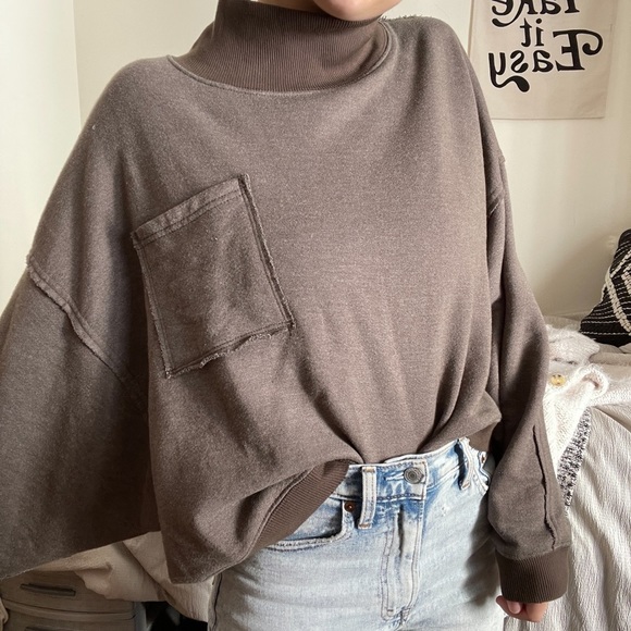 NWT Free People Rae Pullover / Wild Truffle - Picture 5 of 13